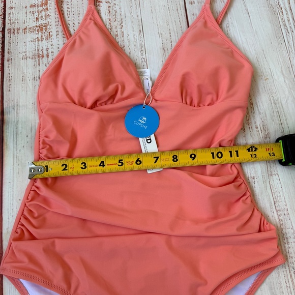 CUPSHE One-Piece Swimsuit | Size Small | Salmon‎ | NWT | Flattering & Fun - Picture 8 of 9